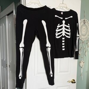 Black Skeleton Pajama Set